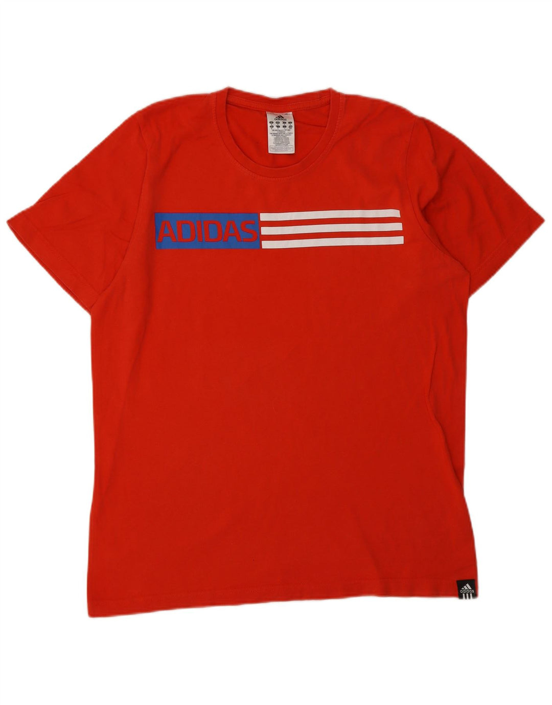 T-shirt grafica da uomo Adidas Top in cotone rosso medio