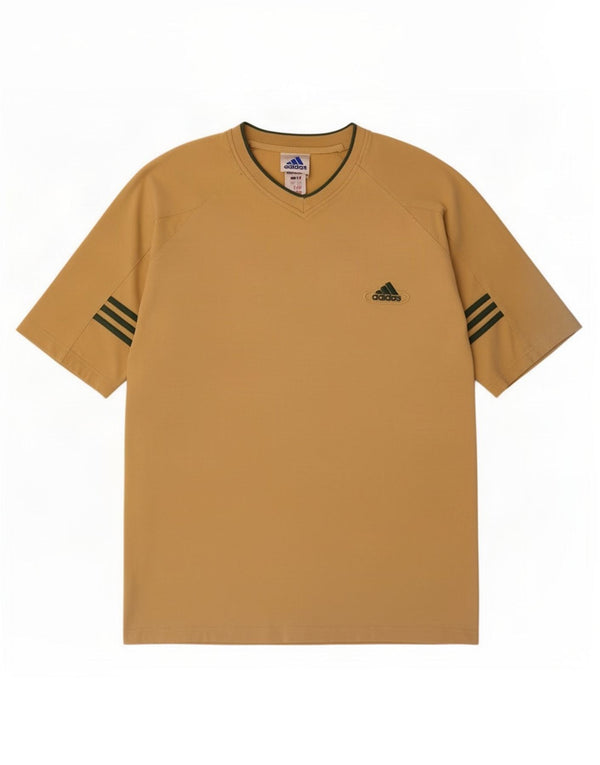 T-shirt da uomo Adidas Top UK 48/50 XL in cotone beige