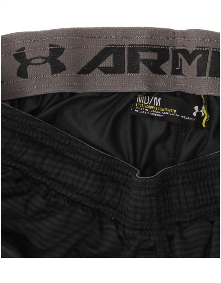 Pantaloncini sportivi grafici da uomo Under Armour medio gessato nero