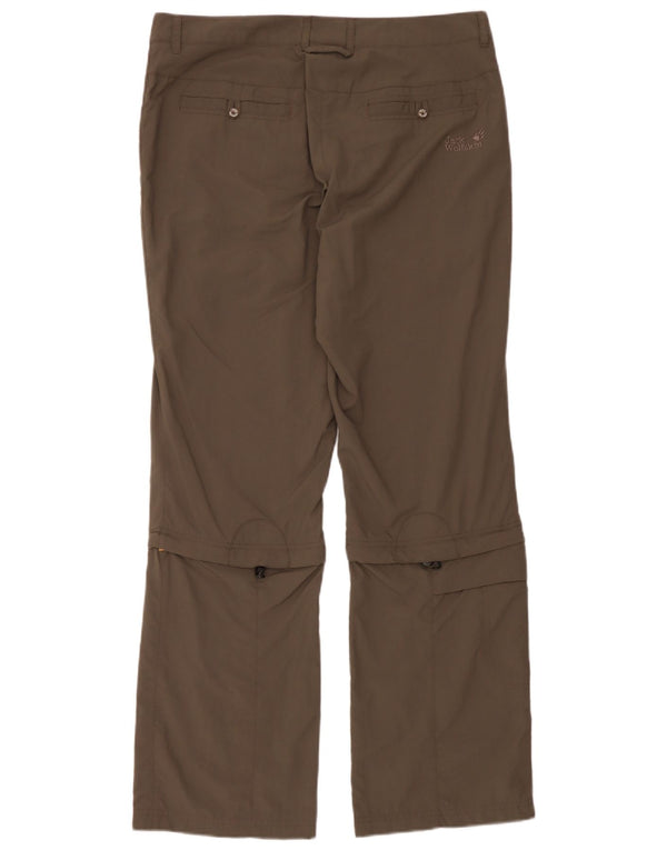 Pantaloni chino dritti da donna Jack Wolfskin UK 16/18 Large W34 L33 Marrone