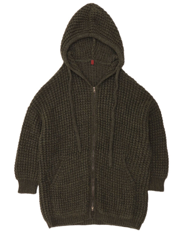 Stefanel Maglione cardigan con cappuccio lungo da donna Taglia unica Acrilico kaki
