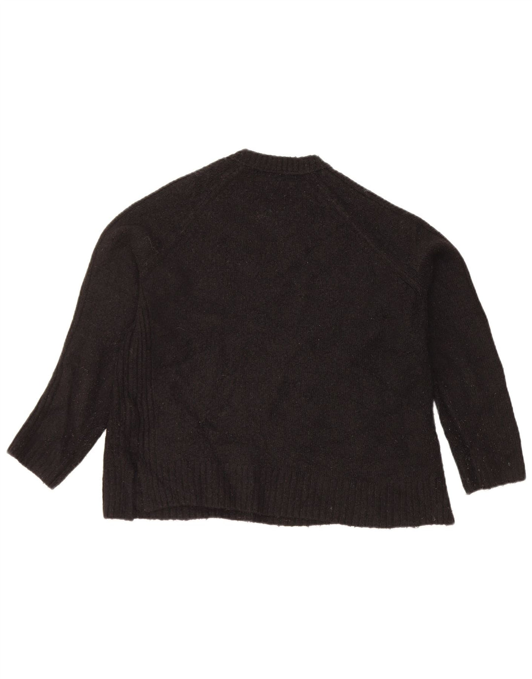 Maglione maglione girocollo corto da donna Marks & Spencer UK 14 medio nero