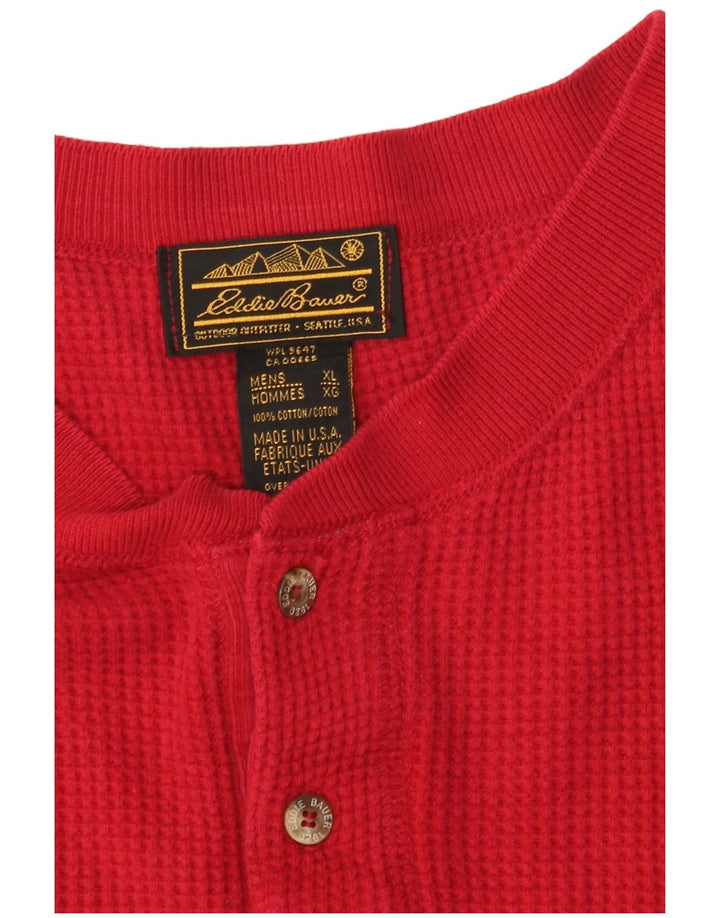 T-shirt da uomo ampia EDDIE BAUER XL in cotone rosso