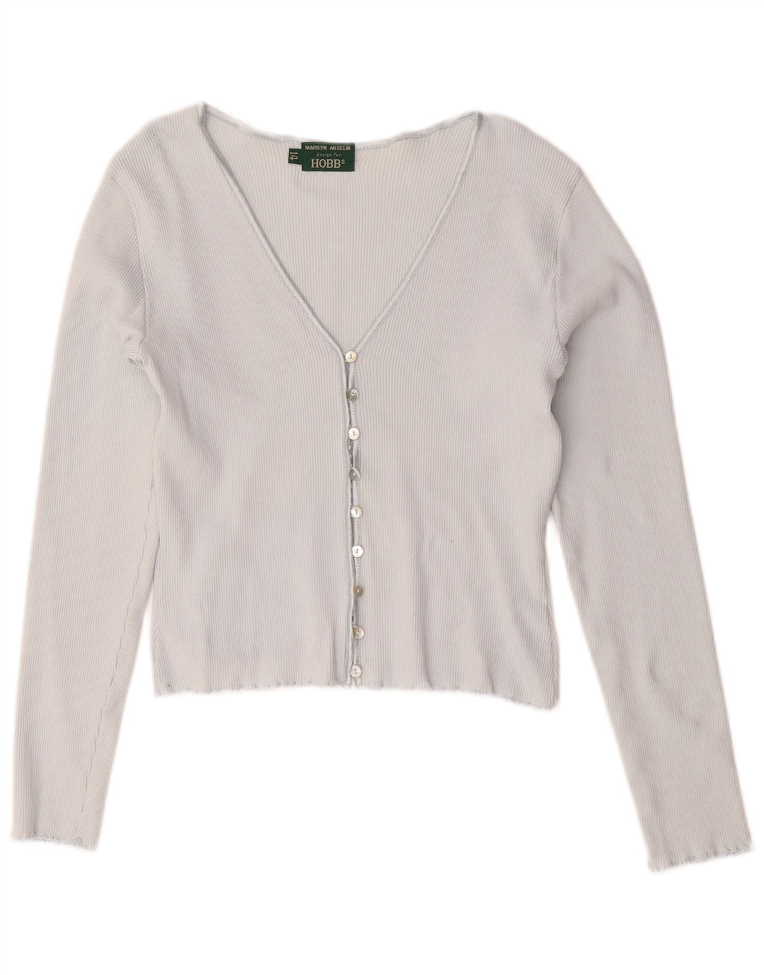 Top cardigan corto da donna Hobbs UK 14 cotone blu medio