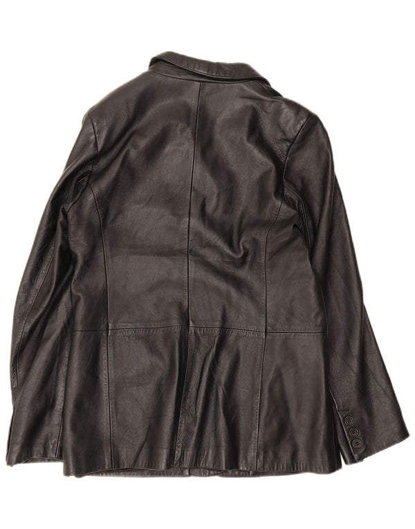Giacca Blazer in Pelle da Donna a 4 Bottoni Conbipel IT 48 XL Nera