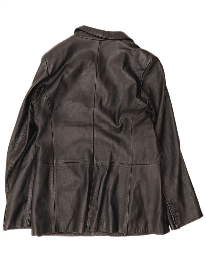 Giacca Blazer in Pelle da Donna a 4 Bottoni Conbipel IT 48 XL Nera