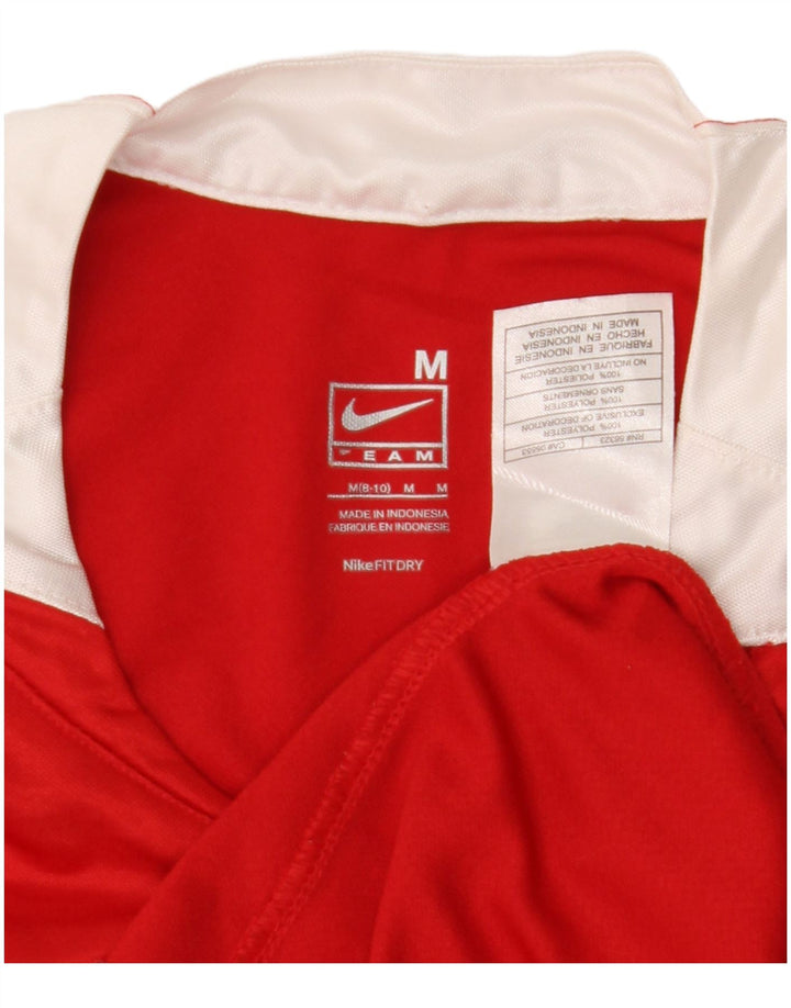 T-shirt Nike Fit Dry da donna, top US 8/10, poliestere color block rosso medio