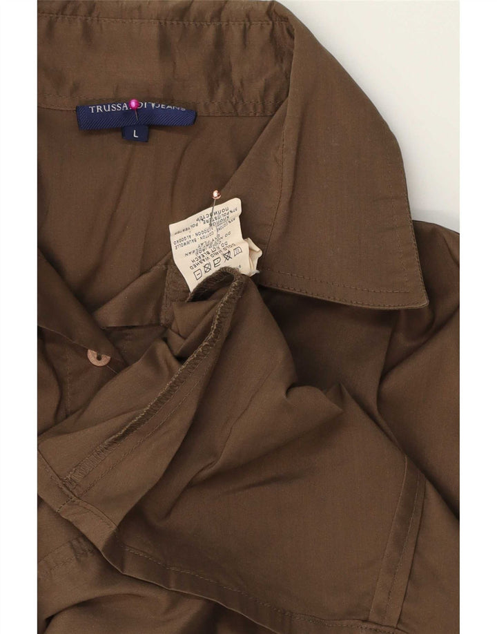 Camicia Donna Trussardi Jeans Large Marrone Cotone