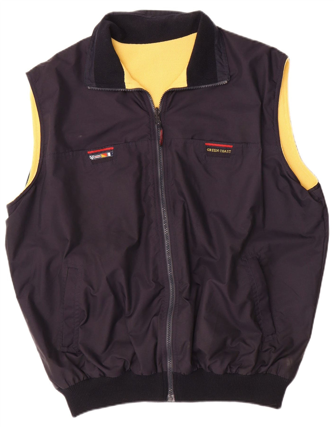 Gilet reversibile da uomo Green Coast UK 44 2XL Poliuretano blu navy