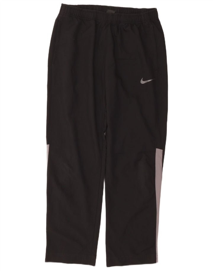 Pantaloni da tuta NIKE Dri Fit da uomo, grandi, in poliestere color block nero