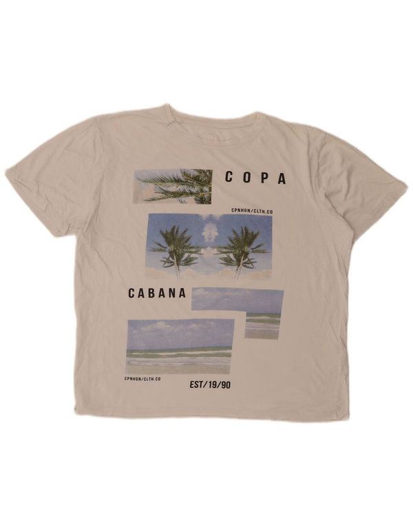 JACK & JONES T-shirt grafica da uomo XL in cotone bianco