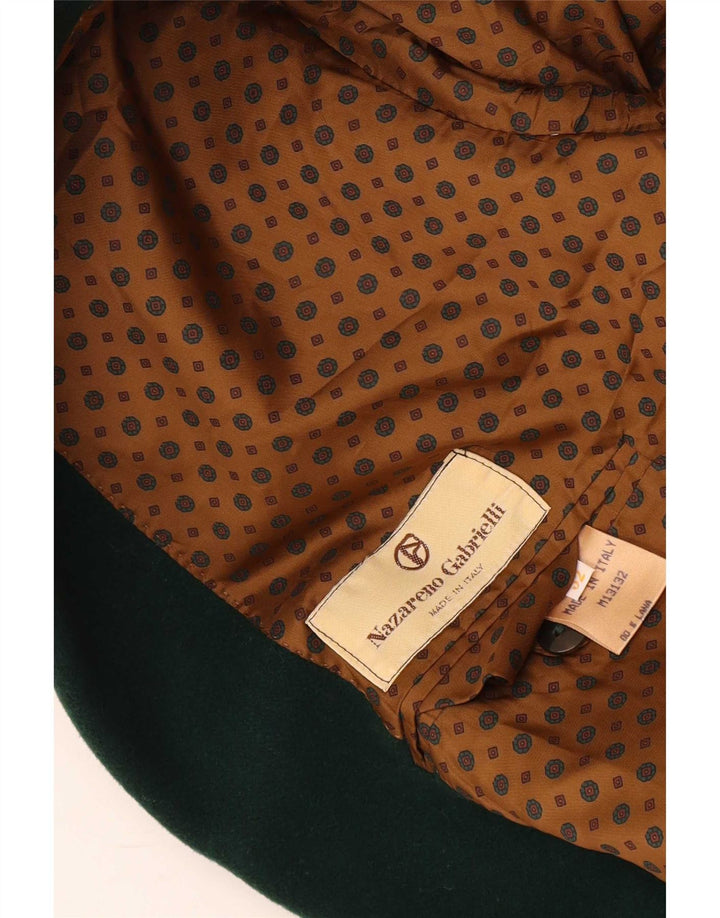 Giacca Blazer Doppiopetto Uomo Nazareno Gabrielli IT 52 XL Lana Verde