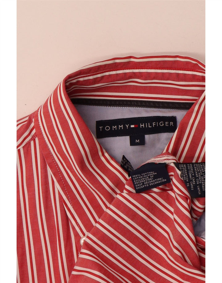Camicia da uomo Tommy Hilfiger in cotone a righe rosse medie