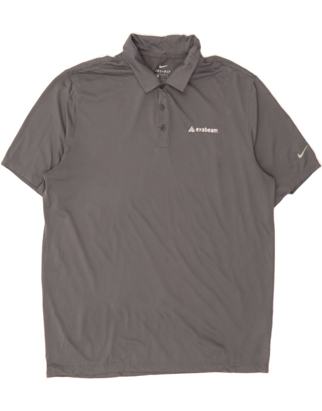 NIKE Mens Polo Shirt Large Grey Polyester Vintage Nike and Second-Hand Nike from Messina Hembry 