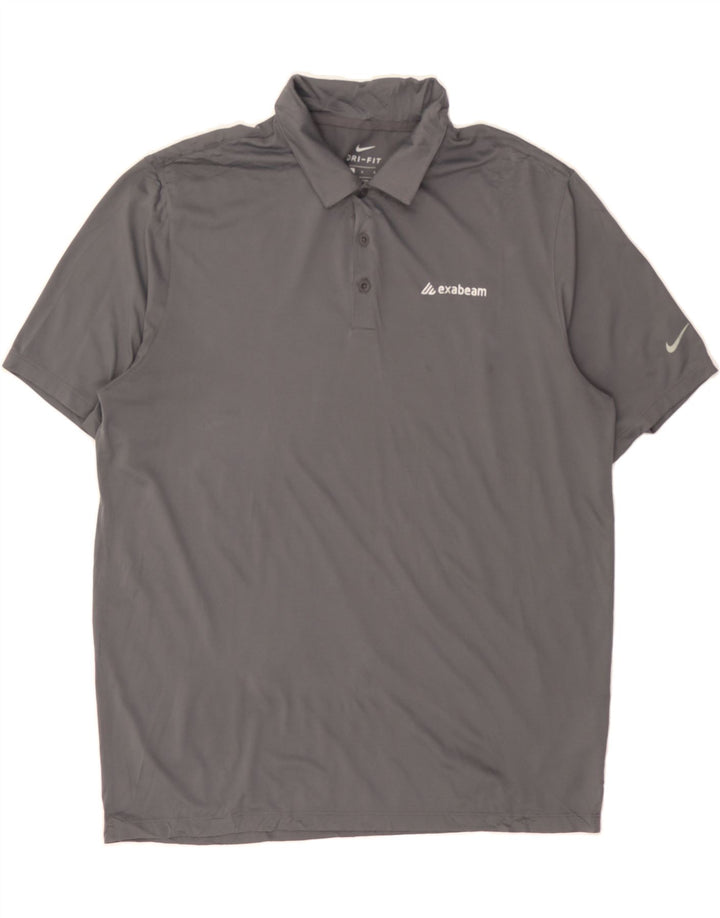 NIKE Mens Polo Shirt Large Grey Polyester Vintage Nike and Second-Hand Nike from Messina Hembry 