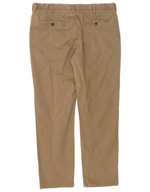 Pantaloni chino dritti da uomo Marks & Spencer W38 L31 cotone beige