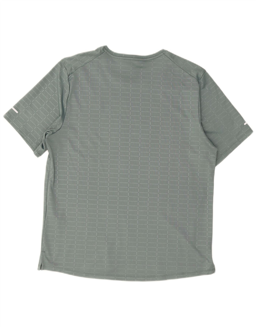 T-shirt Nike da uomo Dri Fit, top in poliestere a quadri grigio medio