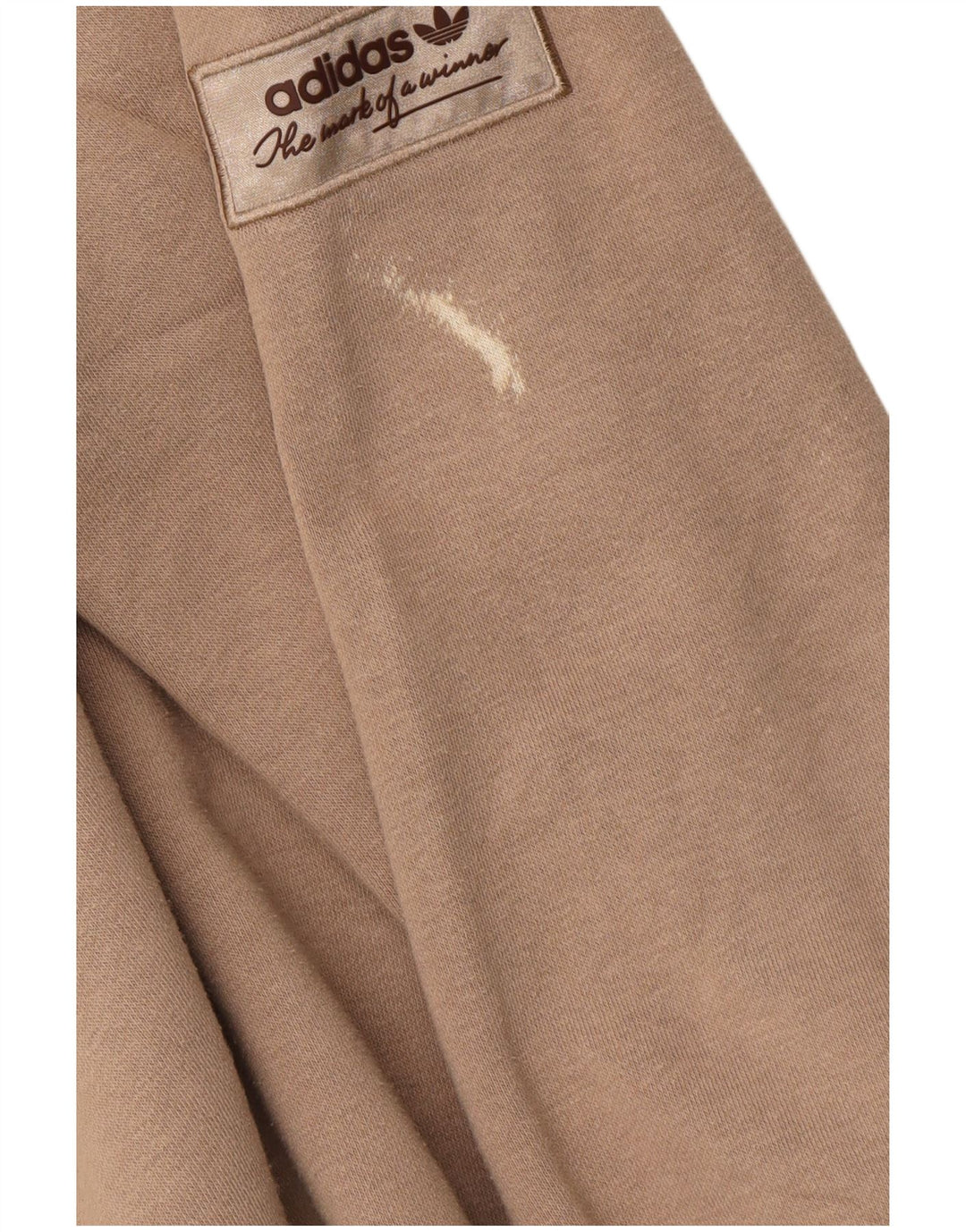 Felpa grafica da uomo Adidas Felpa in cotone beige medio