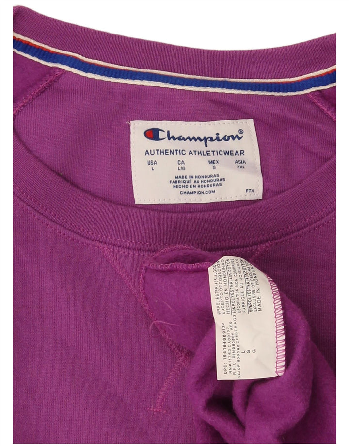 Felpa grafica da donna Champion Jumper UK 16 Large Purple Poliestere
