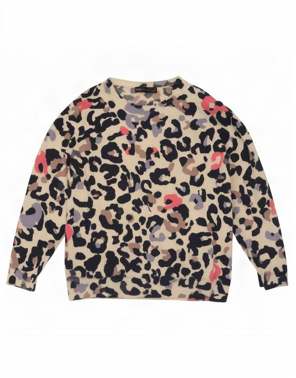 Maglione maglione con scollo a barca da donna Marks & Spencer UK 12 Beige medio