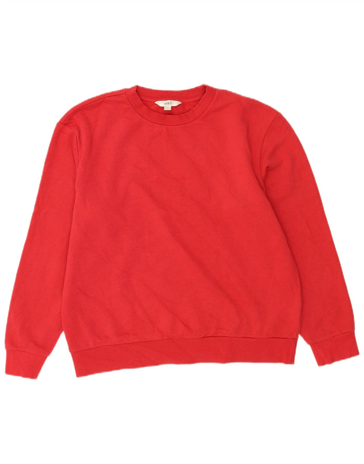 MARKS & SPENCER Felpa da uomo Maglione rosso medio in cotone