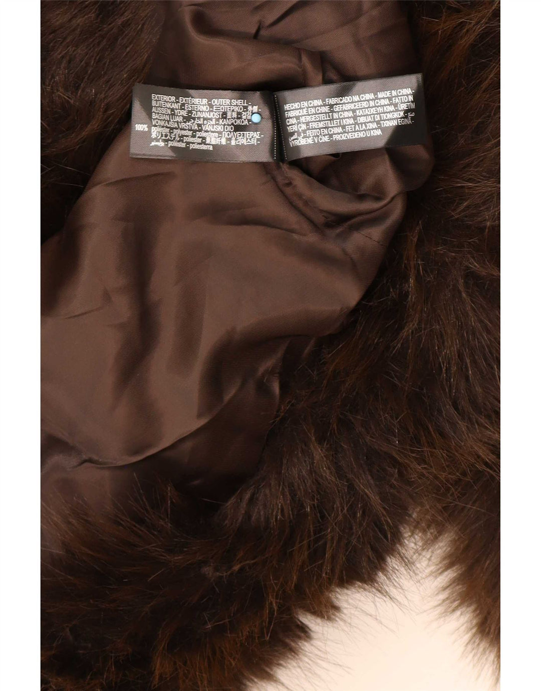 Giacca oversize in pelliccia sintetica Zara da donna UK 14 Poliestere marrone medio