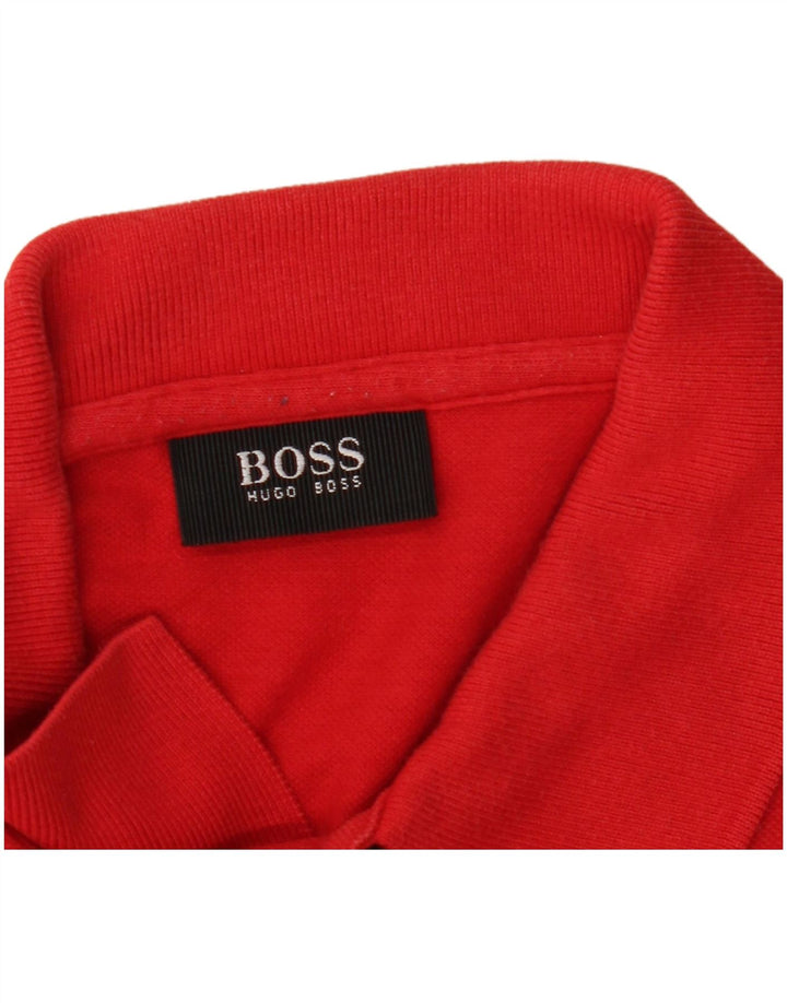 Polo da uomo HUGO BOSS 3XL in cotone rosso