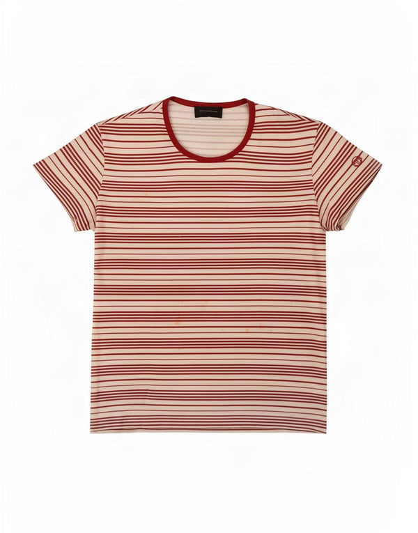 T-shirt donna Sergio Tacchini Top IT 44 Poliestere a righe bianche medie