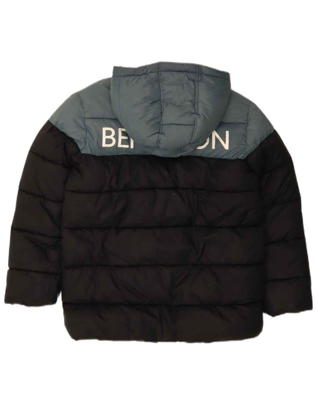 Giacca imbottita con grafica BENETTON per ragazzi 10-11 anni XL Black Colourblock