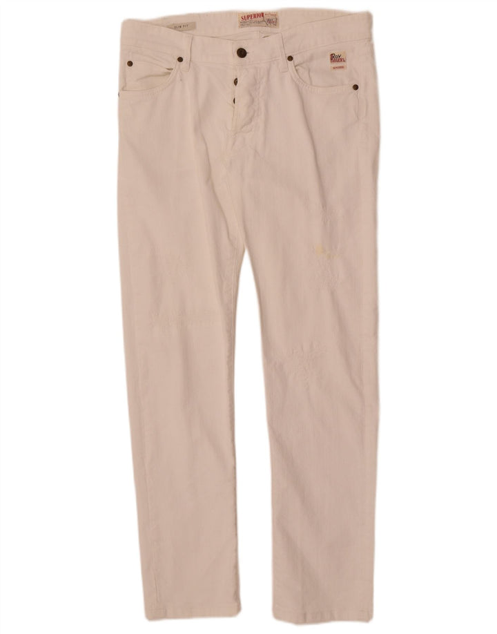 Jeans slim da donna Roy Rogers W34 L30 cotone bianco