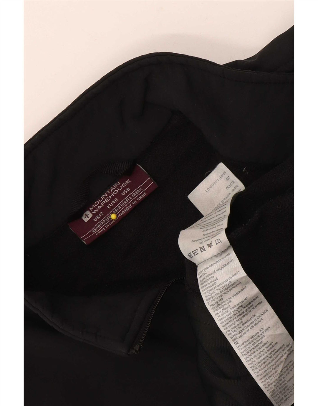 Giacca a vento da donna Mountain Warehouse UK 12 Medium Nero Poliestere
