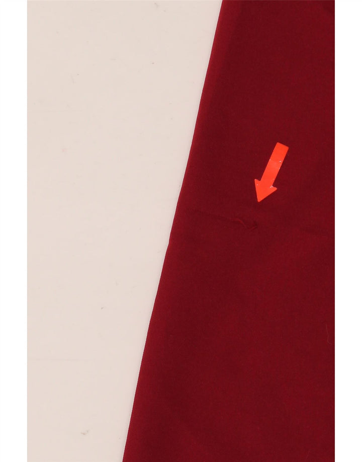 ERREA Felpa con cappuccio da uomo con zip grande rossa in poliestere
