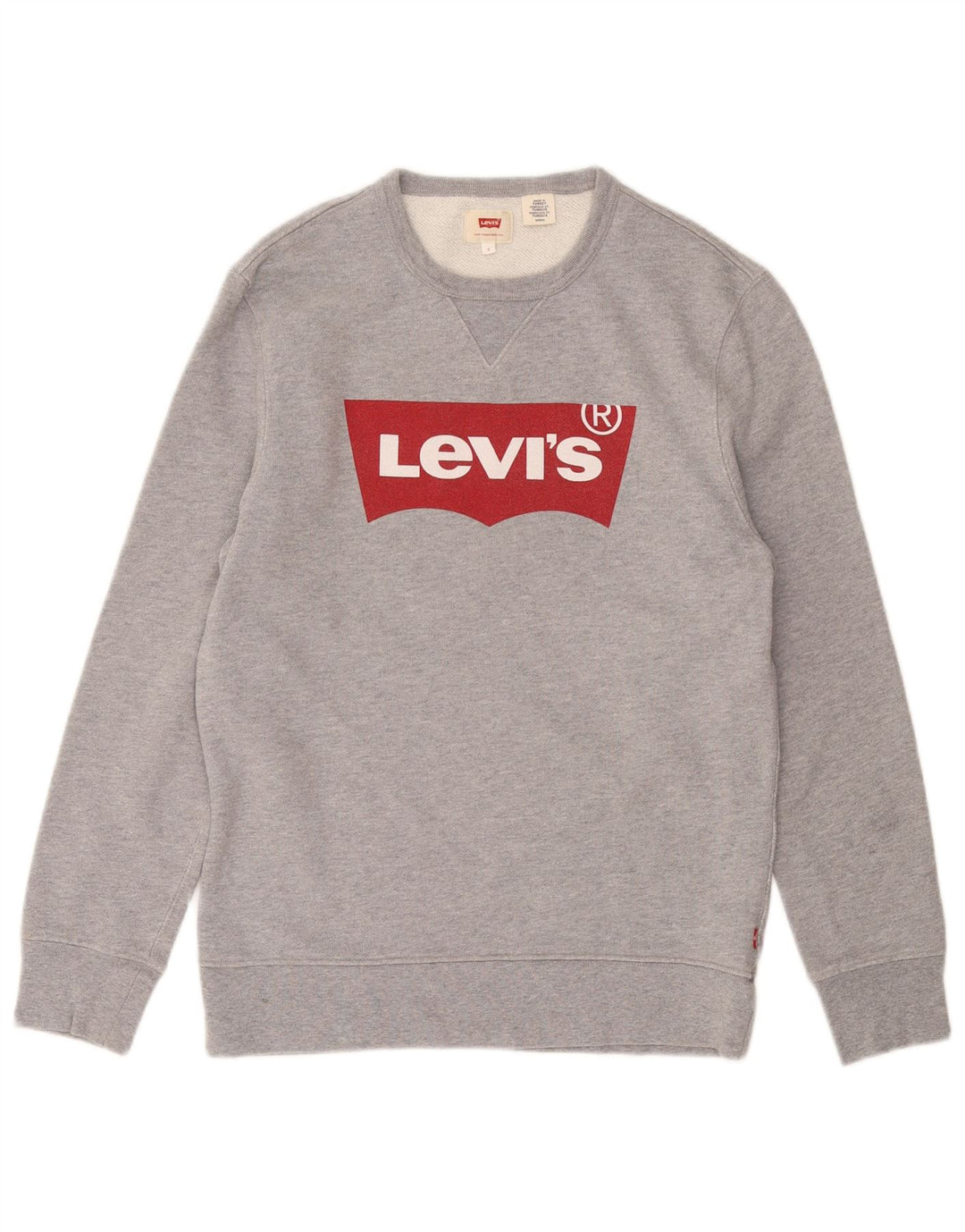 LEVI'S Felpa con grafica da uomo Maglione piccolo in cotone grigio