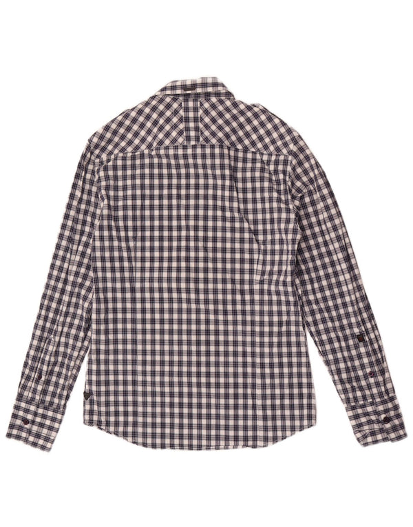 Camicia Guess Uomo Small Blue Check in cotone