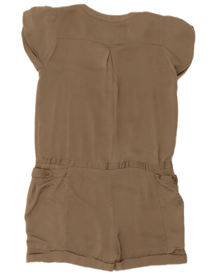 Tutina corta da donna Zara UK 14 poliestere kaki medio