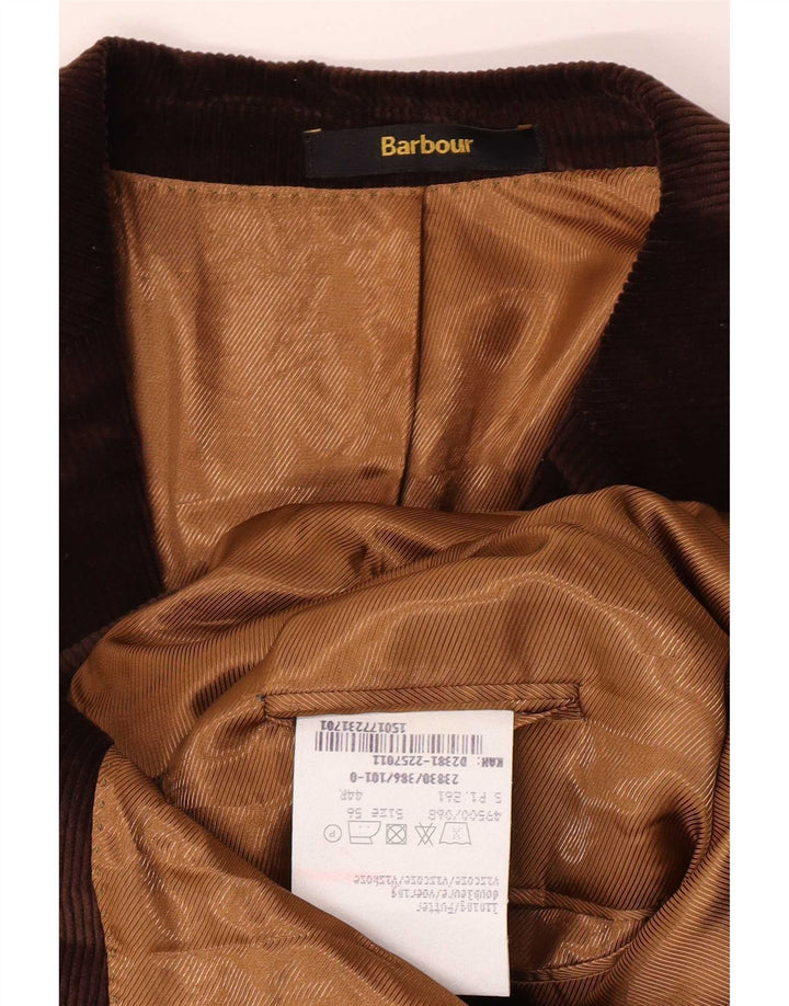 Barbour Giacca da uomo in velluto a coste a 2 bottoni IT 56 3XL Cotone marrone