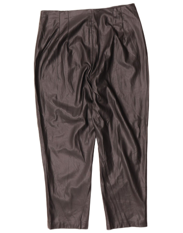 Pantaloni Zara da donna affusolati in ecopelle 2XL W38 L27 poliuretano blu