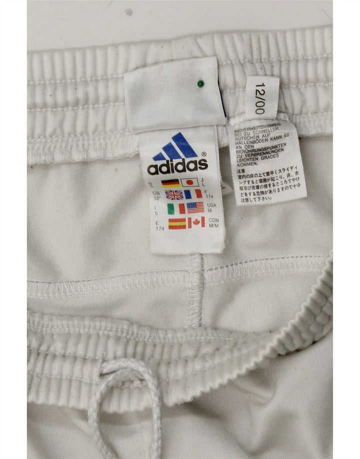 Pantaloni da tuta da uomo ADIDAS poliestere bianco medio