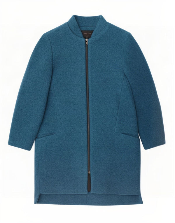 Soprabito da donna Zara UK 14 poliestere blu navy medio
