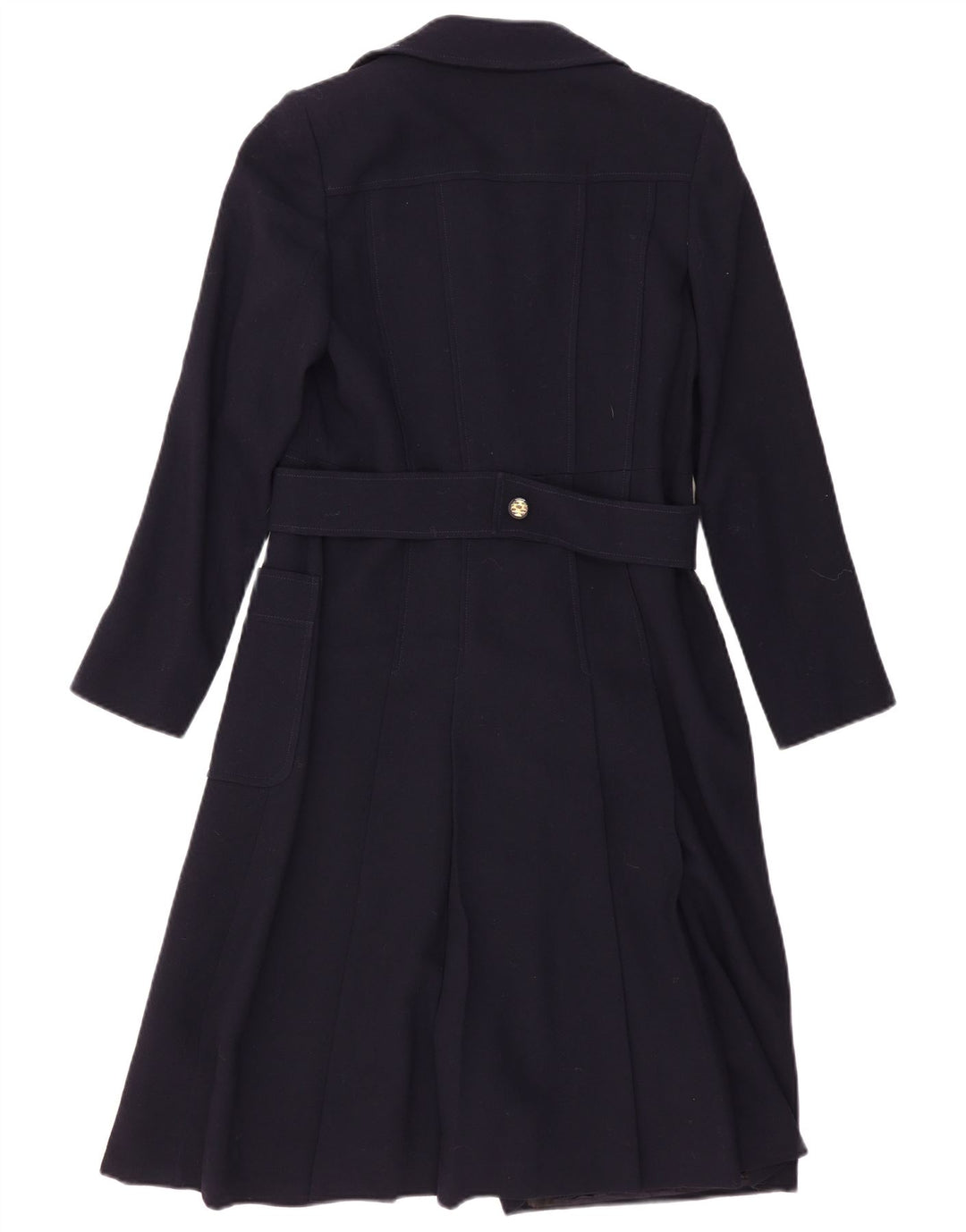 Cappotto da donna vintage UK 10 piccolo blu navy