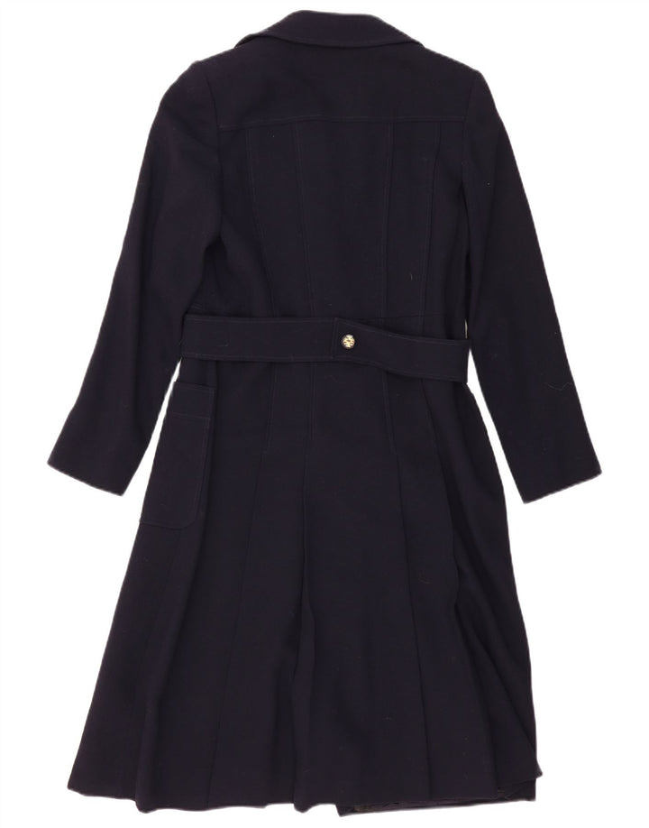 Cappotto da donna vintage UK 10 piccolo blu navy