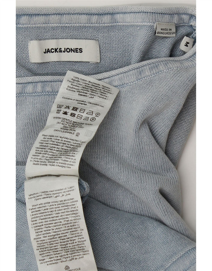 Jack & Jones Maglione da uomo con scollo a barca in cotone blu medio