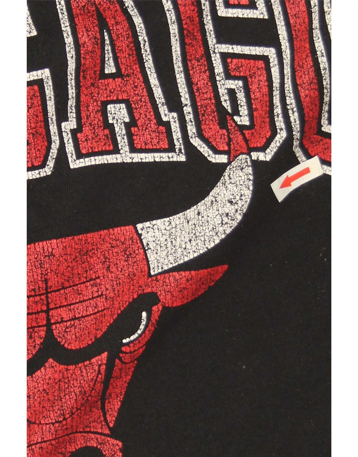 Felpa oversize grafica da uomo dei Chicago Bulls NBA, piccola nera