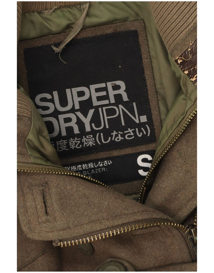 Giacca militare da donna Superdry UK 10 Small Lana kaki