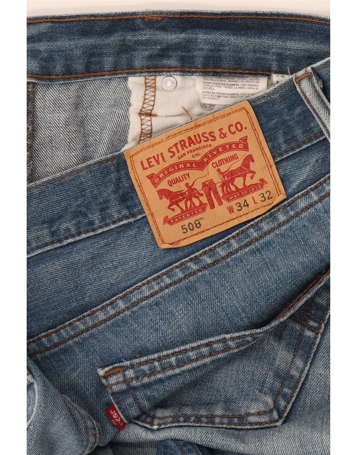 Levi's Uomo 508 Jeans affusolati regolari W34 L32 Blu