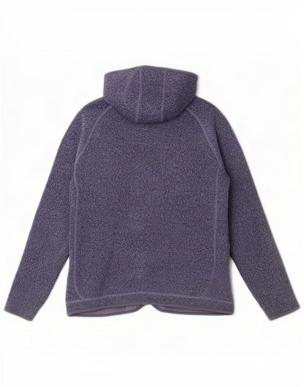 Maglione con cappuccio e zip da donna Weird Fish UK 12 Poliestere screziato blu medio