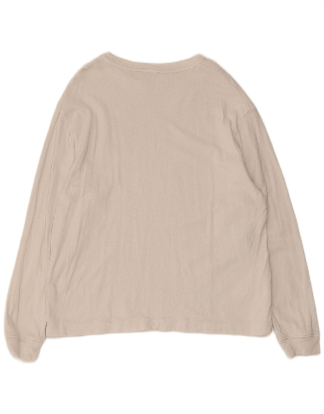 Top Zara da uomo a maniche lunghe grande in cotone bianco