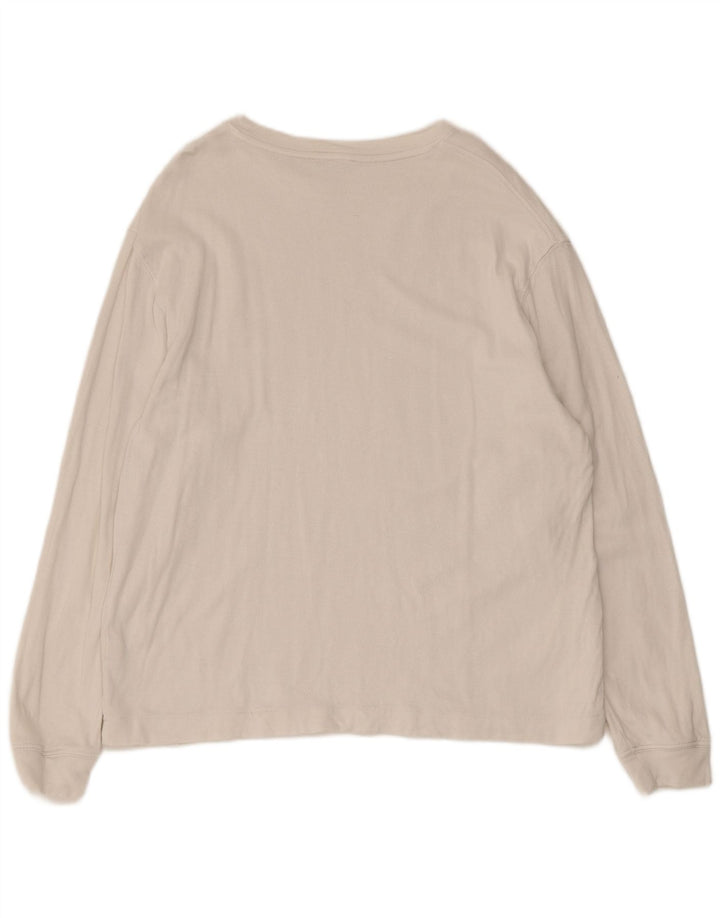 Top Zara da uomo a maniche lunghe grande in cotone bianco