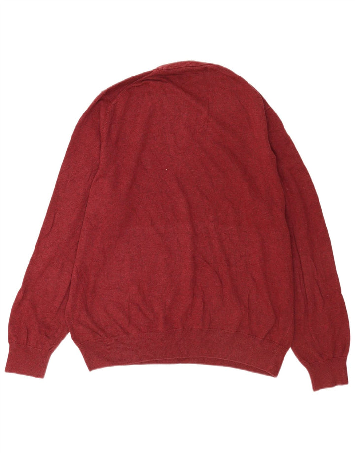 Maglione maglione girocollo da uomo Marks & Spencer XL in cotone rosso