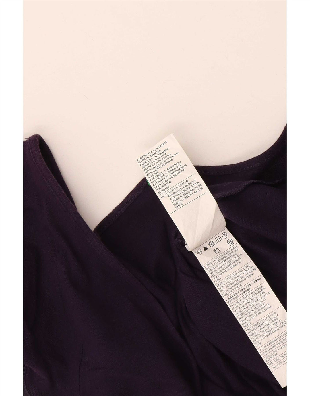 Camicetta da donna Benetton Top UK 14 grande cotone viola